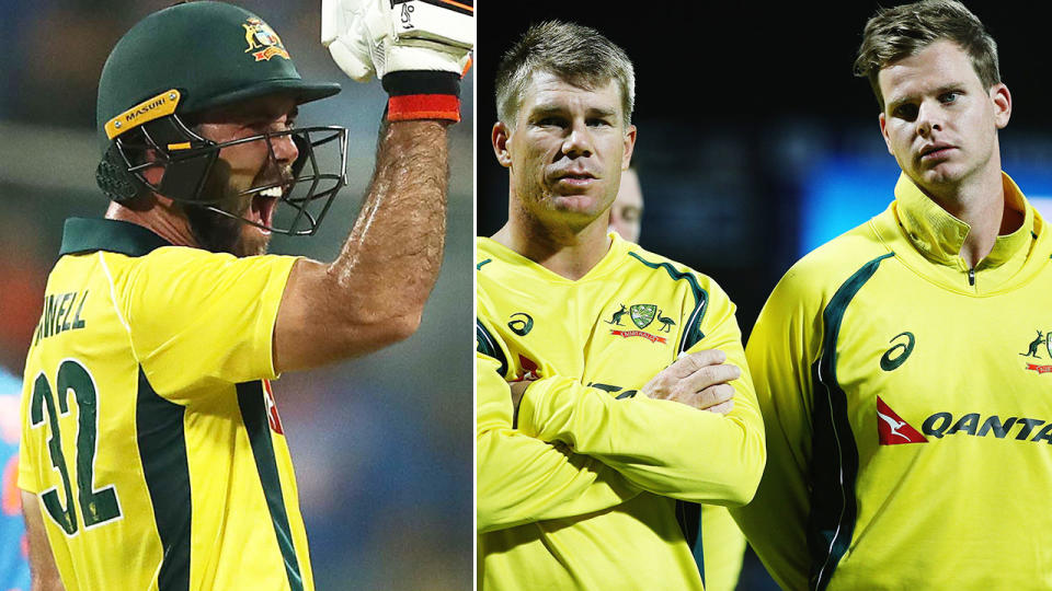 Maxwell guided Australia to their first ODI series win since Smith and Warner were banned. Image: Getty