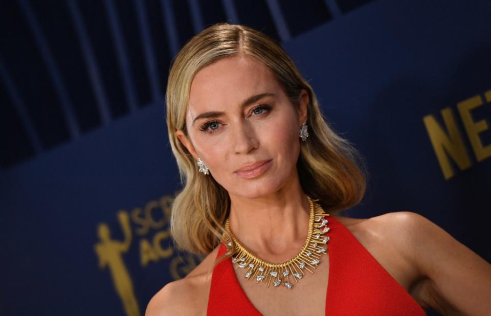 Some online sleuths pointed out that Ferguson didn’t say the co-star was a man and that she was in a movie with Emily Blunt. AFP via Getty Images