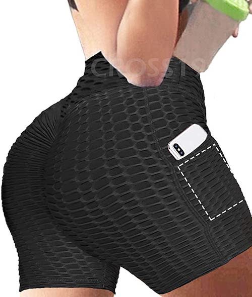 CROSS1946 Sexy Butt Lift Ruched Booty Shorts for Women Scrunch