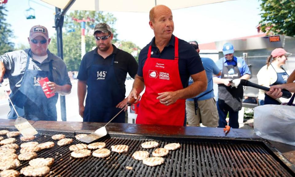 John Delaney at the Iowa state fair in Des Moines, on 9 August.