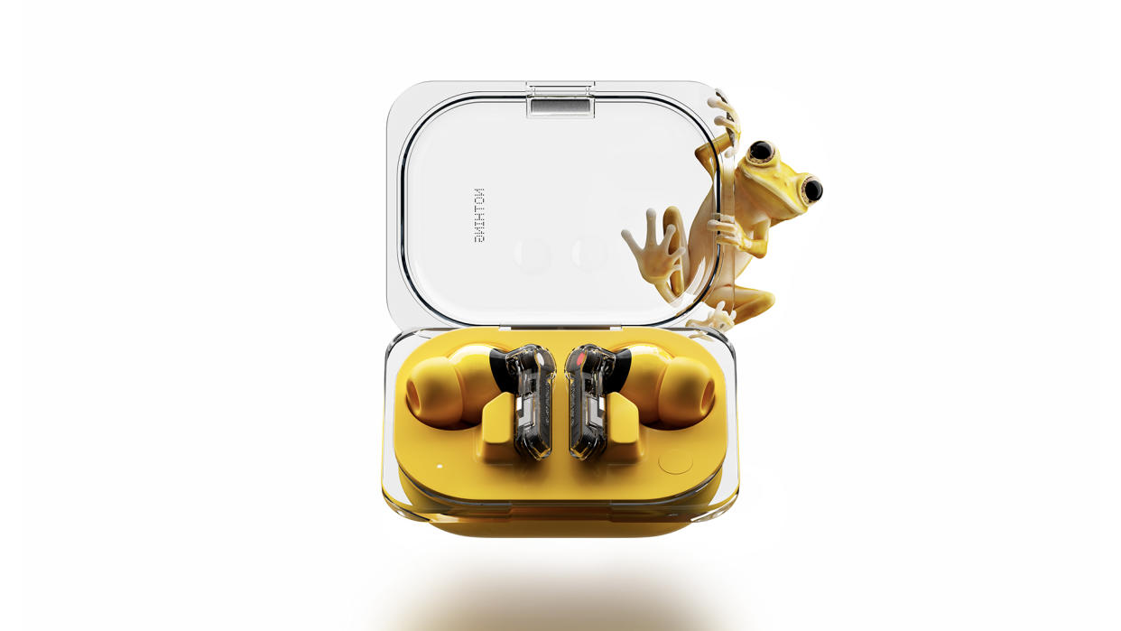  Nothing ear (a) buds and case in yellow. 