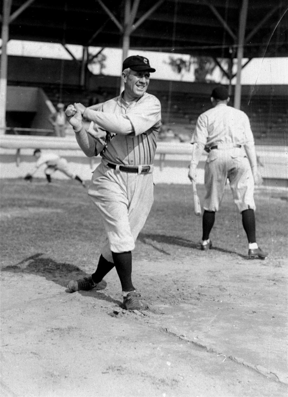 Cleveland player/manager Tris Speaker is seen at the spring training camp in Lakeland, Florida, March 11, 1926.