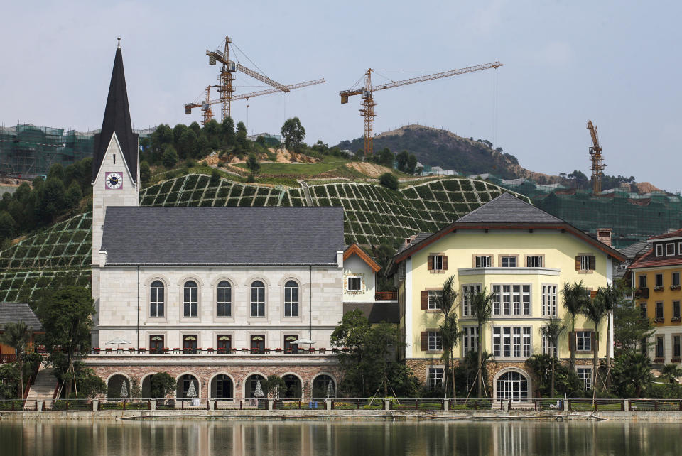 A replica of the Austrian village of Hallstatt village in Huizhou, China, on June 1, 2012. (Siu Chiu / Reuters file)