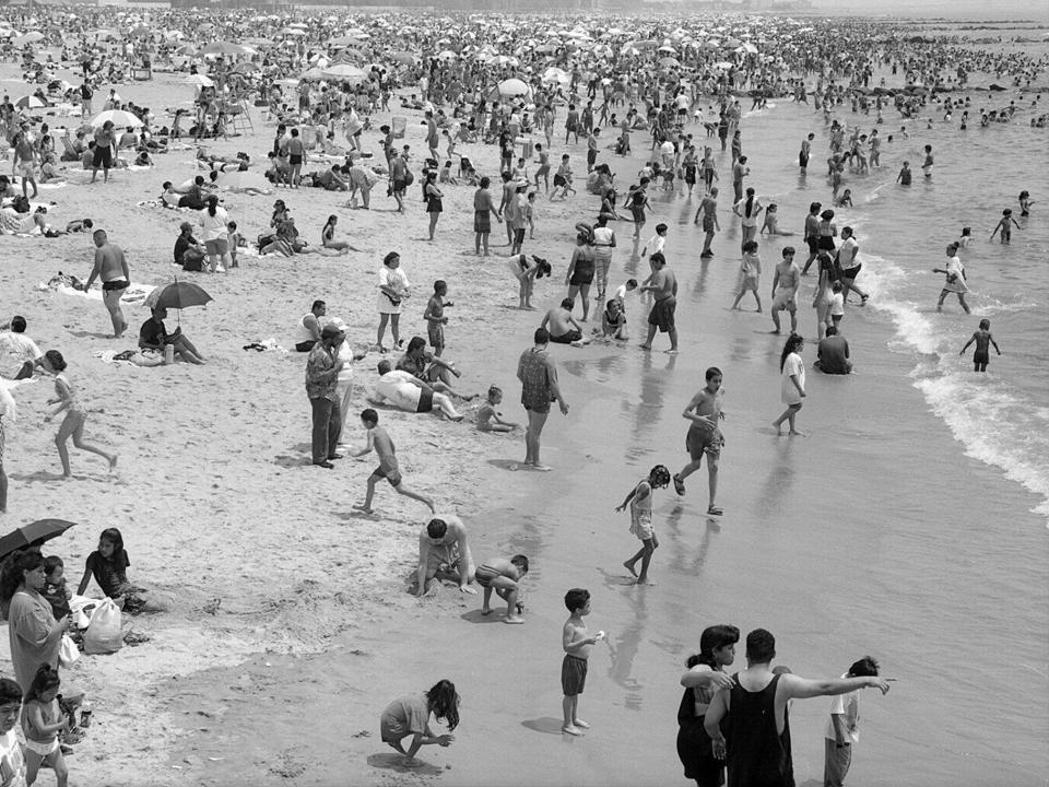 Fourth of July crowd at Coney Island in 1995