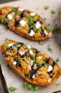 <p>Creamy goat cheese, sautéed balsamic onions, and rosemary offer an elegant upgrade to regular baked potatoes. </p><p><strong>Get the recipe at </strong><strong><a href="http://www.staceyhomemaker.com/twice-baked-sweet-potatoes-with-balsamic-onions-goat-cheese-2/" rel="nofollow noopener" target="_blank" data-ylk="slk:Stacey Homemaker;elm:context_link;itc:0;sec:content-canvas" class="link ">Stacey Homemaker</a>. </strong></p>