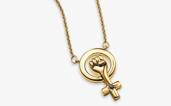 Woman power charm necklace, £102, Awe Inspired