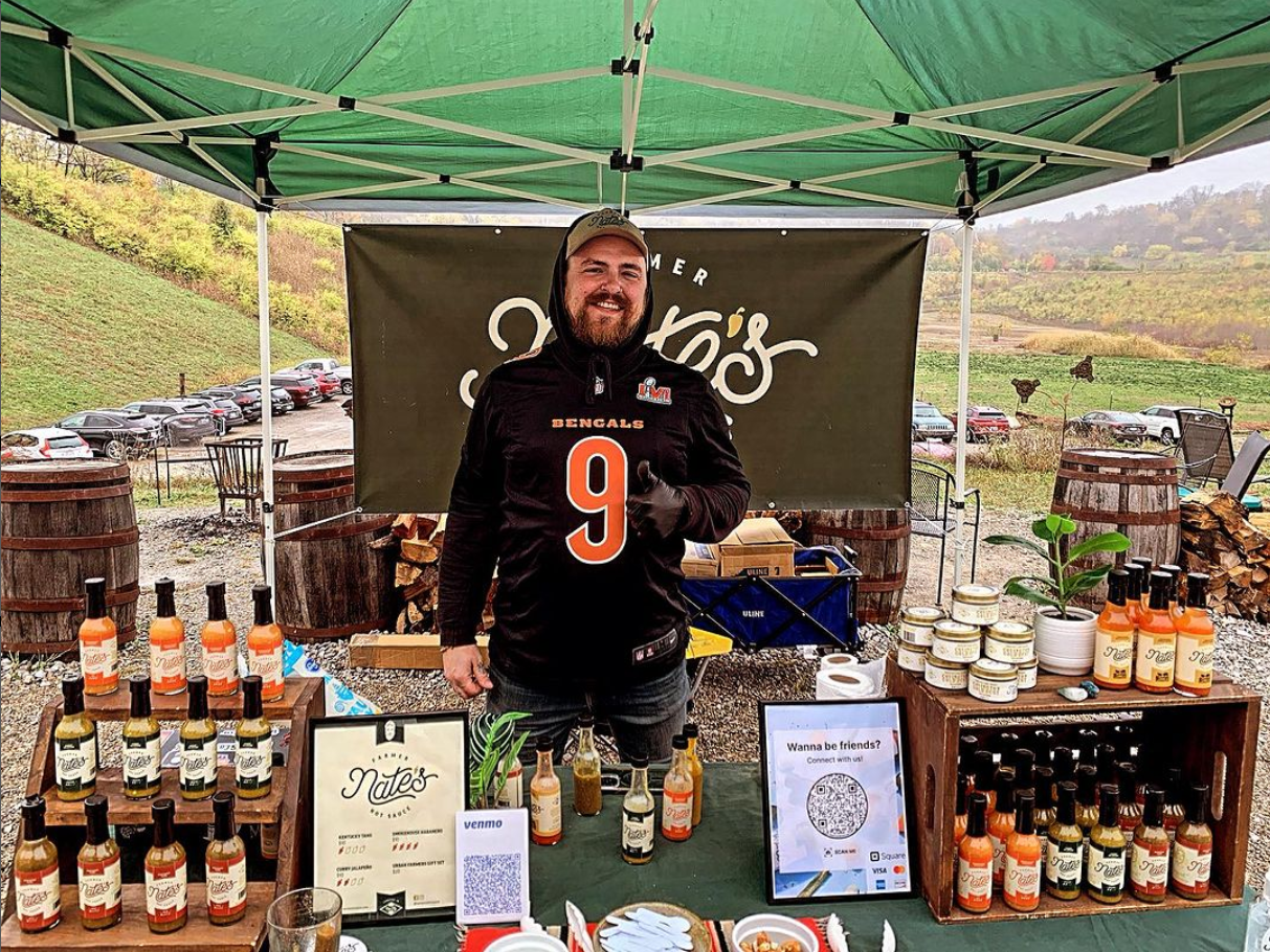 Nate Nunemaker, owner of Farmer Nate's Hot Sauce Co.