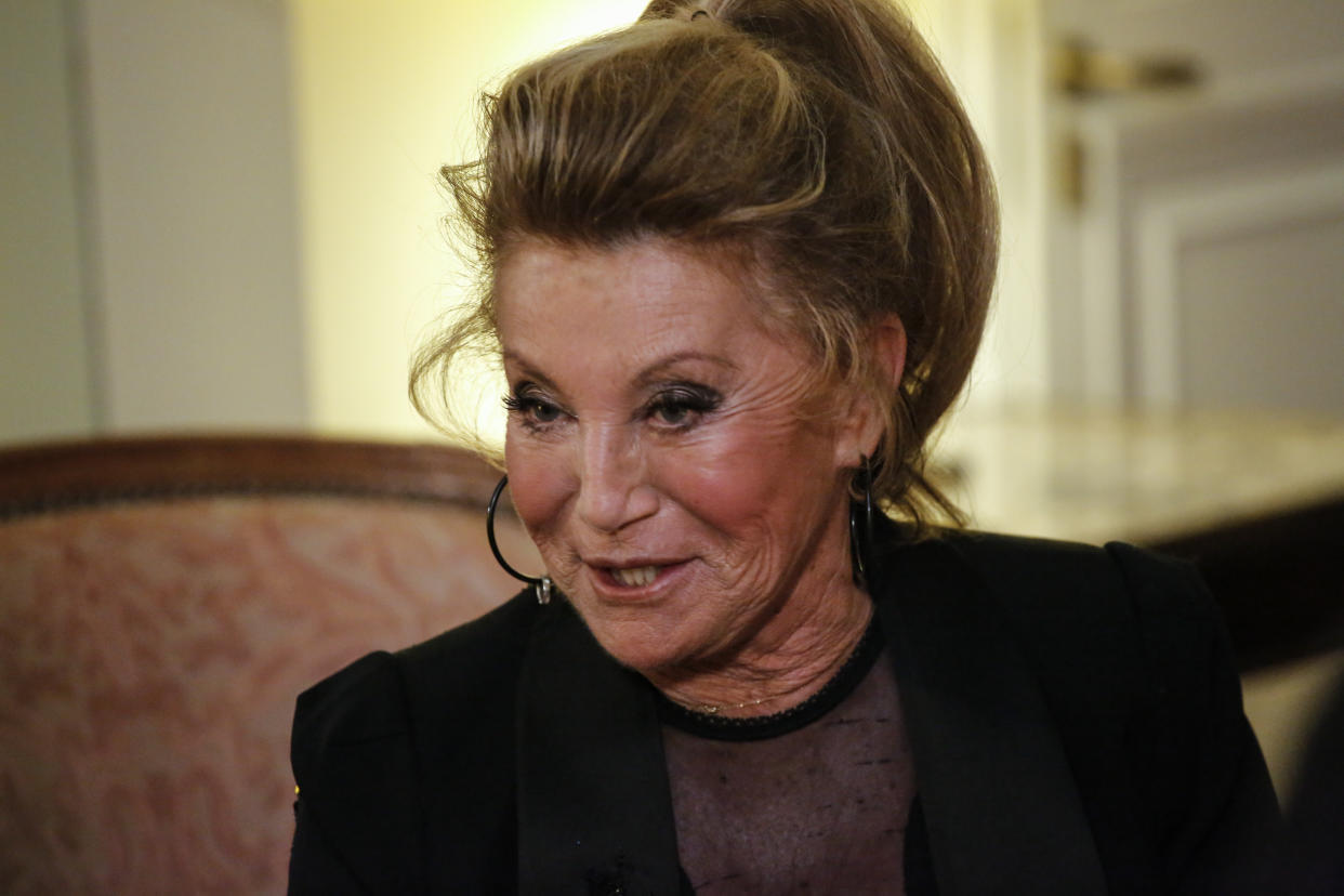 French singer Sheila speaks during an interview at the French Consulate in New York on February 28, 2018. / AFP PHOTO / KENA BETANCUR        (Photo credit should read KENA BETANCUR/AFP via Getty Images)