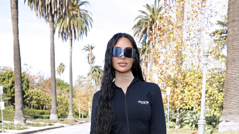 los angeles, california december 02 kim kardashian attends the balenciaga fall 24 show on december 02, 2023 in los angeles, california photo by stefanie keenangetty images for balenciaga