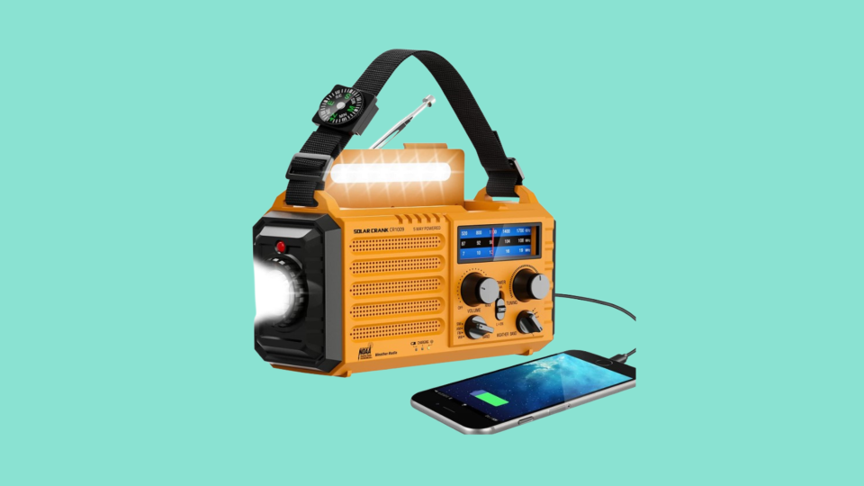 Stay up to speed on important broadcasts with an emergency radio.