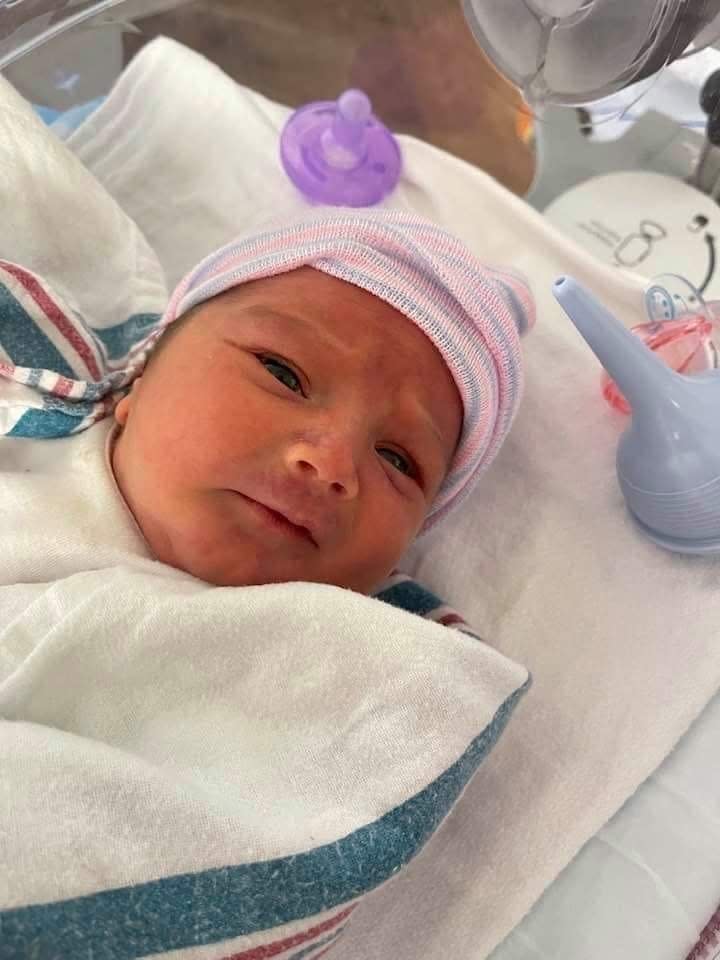 Newborn Juliette Francine Cedillo at Riverside Community Hospital.