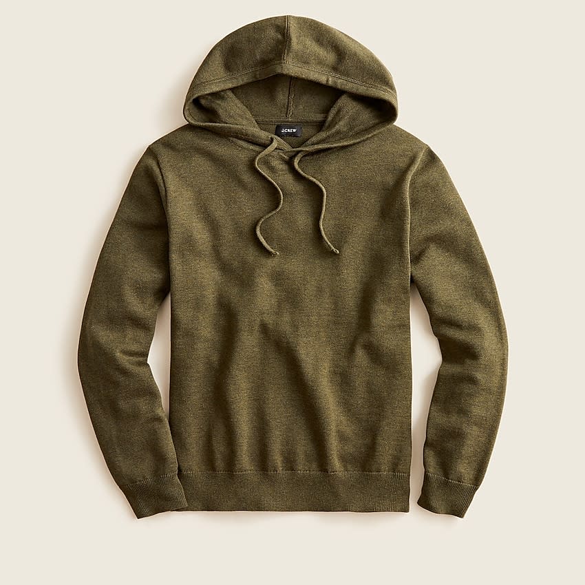 Olive green cashmere hoodie