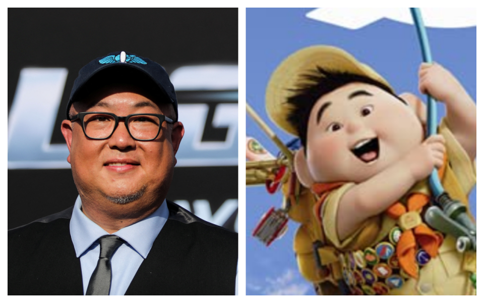 韓裔導演彼得孫（左）是《天外奇蹟》可愛小男孩的原型。（圖／路透、IMDb）