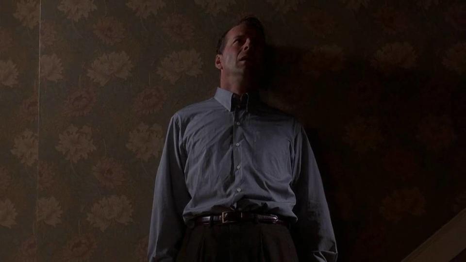 Bruce Willis lies on the floor at the end of 'The Sixth Sense'