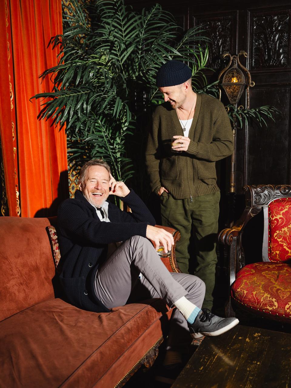 Bryan Cranston and Aaron Paul at the Bowery Hotel.