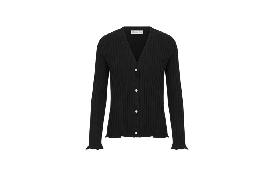 DIOR BLACK CASHMERE CARDIGAN 