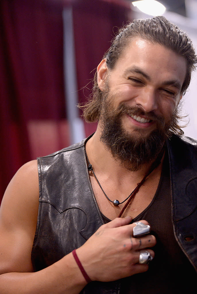 Jason Momoa smiles at 2014 Florida Supercon