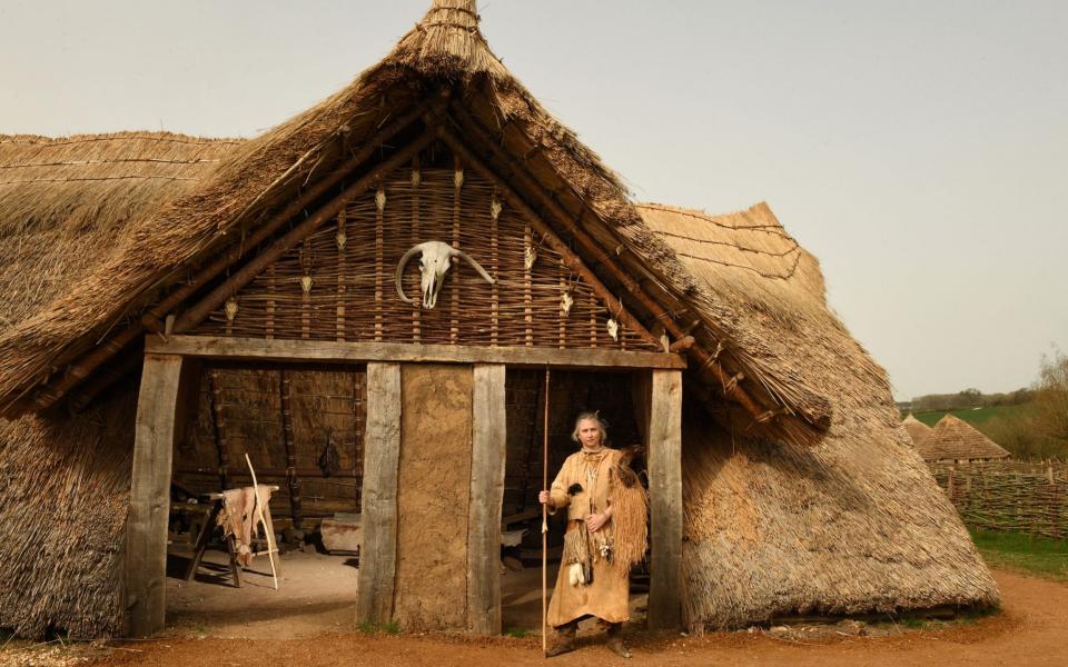 Stone Age house at Butser Ancient Farm  - Russell Sach for The Telegraph