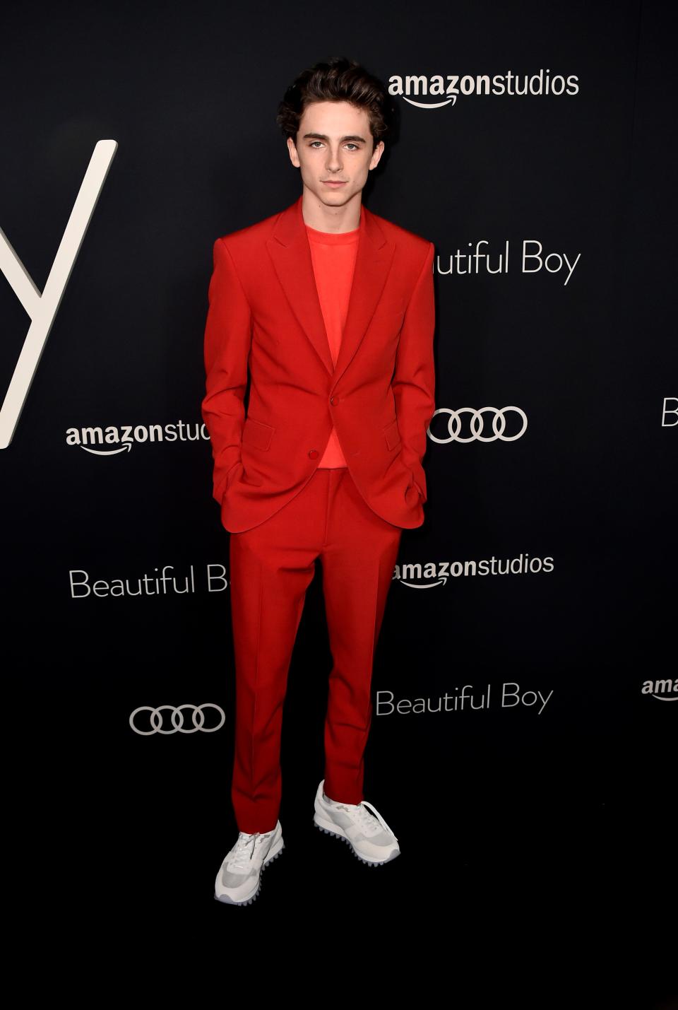 Timothée Chalamet attends the Amazon Studios of Angeles premiere of "Beautiful Boy"
