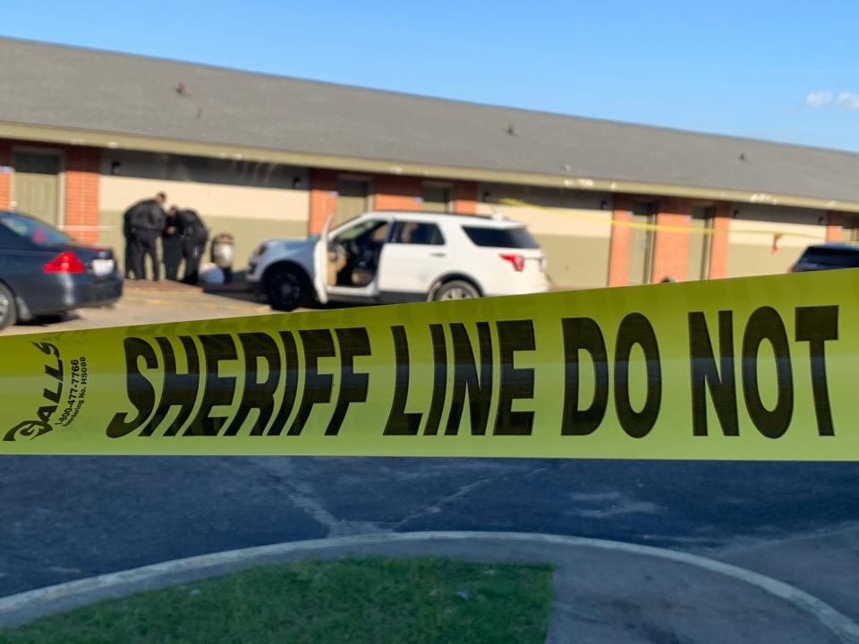 Crime scene tape is seen outside the Coliseum Inn on Gillespie Street on April 19, 2021, after a woman was shot there. She died days later. The motel has been considered a nuisance by the Cumberland County Sheriff's Office for at least a decade. Last week, a judge shut it down for good.