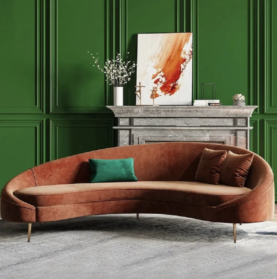 modern curved sofa