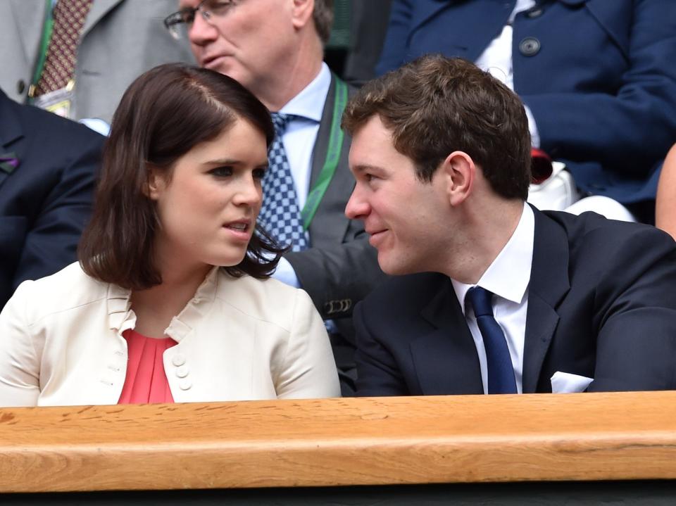 Princess Eugenie and Jack Brooksbank attend Wimbledon in 2014.