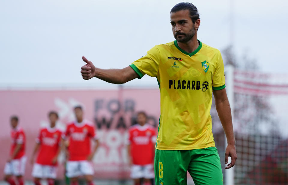 SEIXAL, PORTUGAL - OCTOBER 18: Mattheus Oliveira of CD Mafra during the Liga 2 Sabseg match between SL Benfica B and CD Mafra at Benfica Campus on October 18, 2022 in Seixal, Portugal.  (Photo by Gualter Fatia/Getty Images)