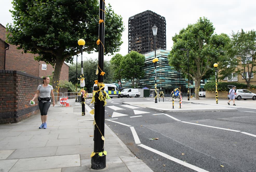The burnt out shell of Grenfell Tower has become a tourist attraction (Getty)