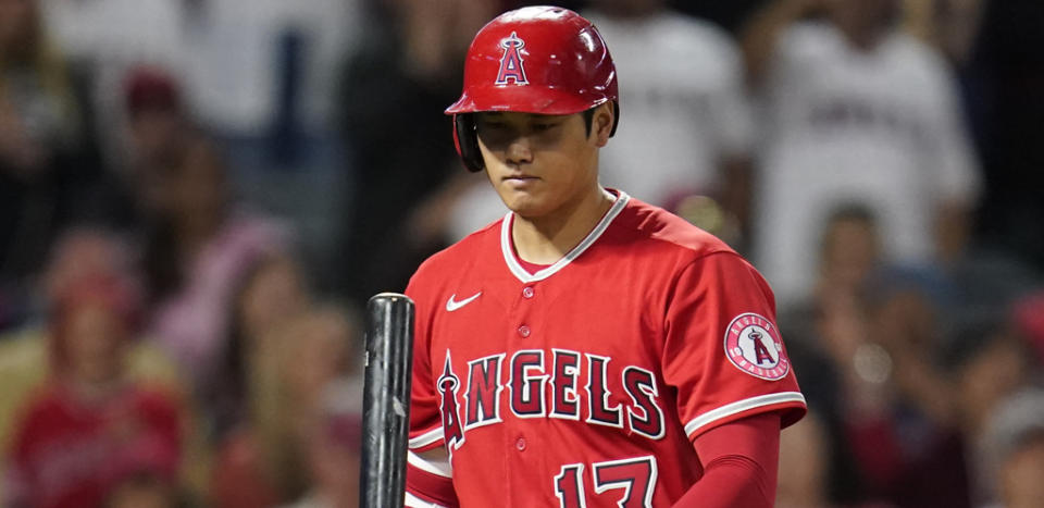 大谷翔平此戰沒被排在先發打線中(美聯社)