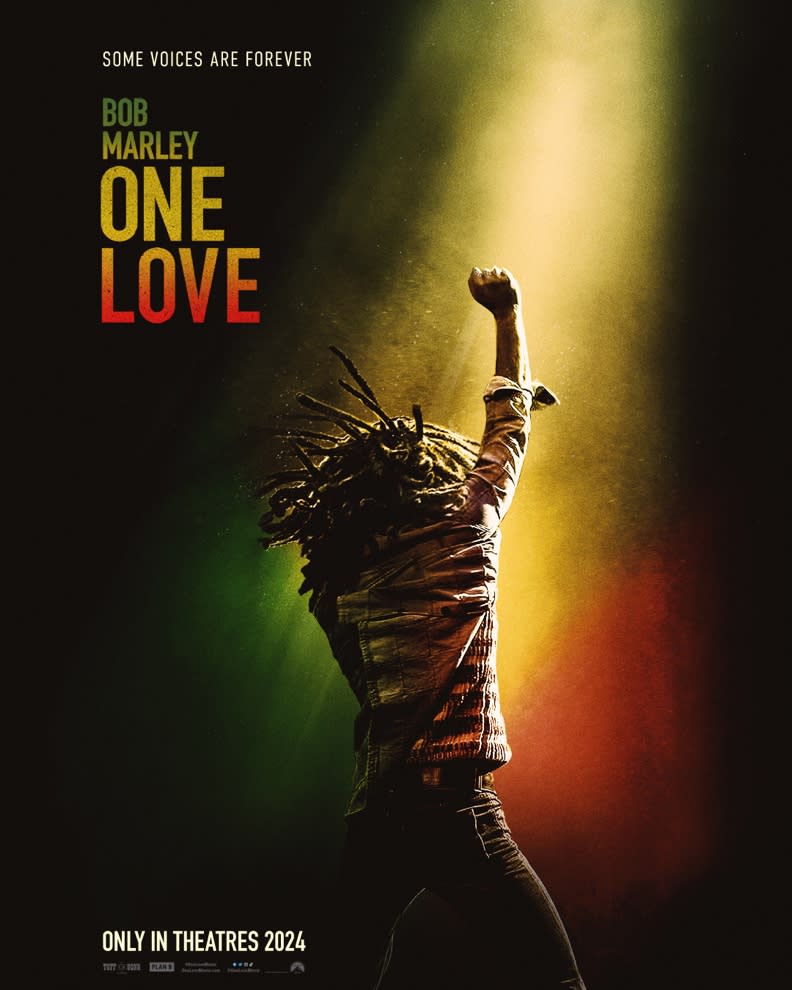Kingsley Ben-Adir stars in Bob Marley: One Love, in cinemas 2024. (Paramount)