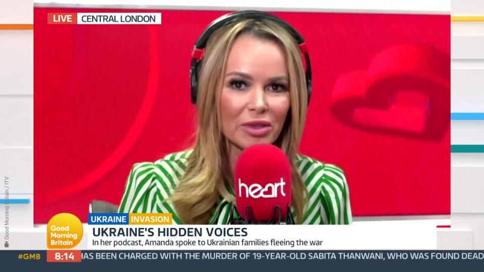 &lt;p&gt;Amanda Holden has criticised the Home Office for its reaction to the Ukraine refugee crisis after visiting the war torn country where she has been recording her new podcast. &lt;/p&gt;
&lt;p&gt;Speaking of her trip, she said: &#x00201c;It was very overwhelming&#x00201d; and described the people of Ukraine as &#x00201c;so pragmatic, as well as being distressed.&#x00201d;&lt;/p&gt;
&lt;p&gt;Credit: &lt;em&gt;Good Morning Britain&lt;/em&gt; / ITV&lt;/p&gt;