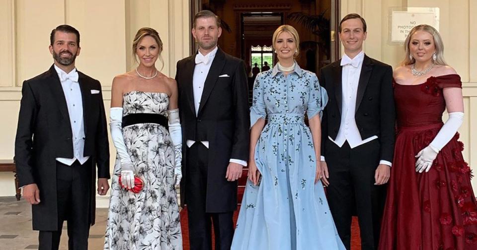 Trump Brings All 4 of His Adult Kids to Buckingham Palace Banquet on Night 1 of Controversial Visit
