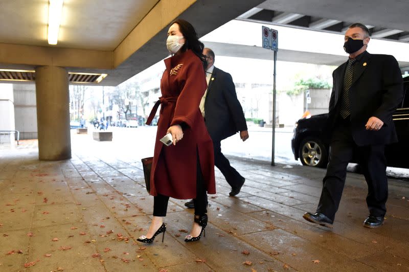 FILE PHOTO: Huawei Technologies Chief Financial Officer Meng Wanzhou arrives at court in Vancouver