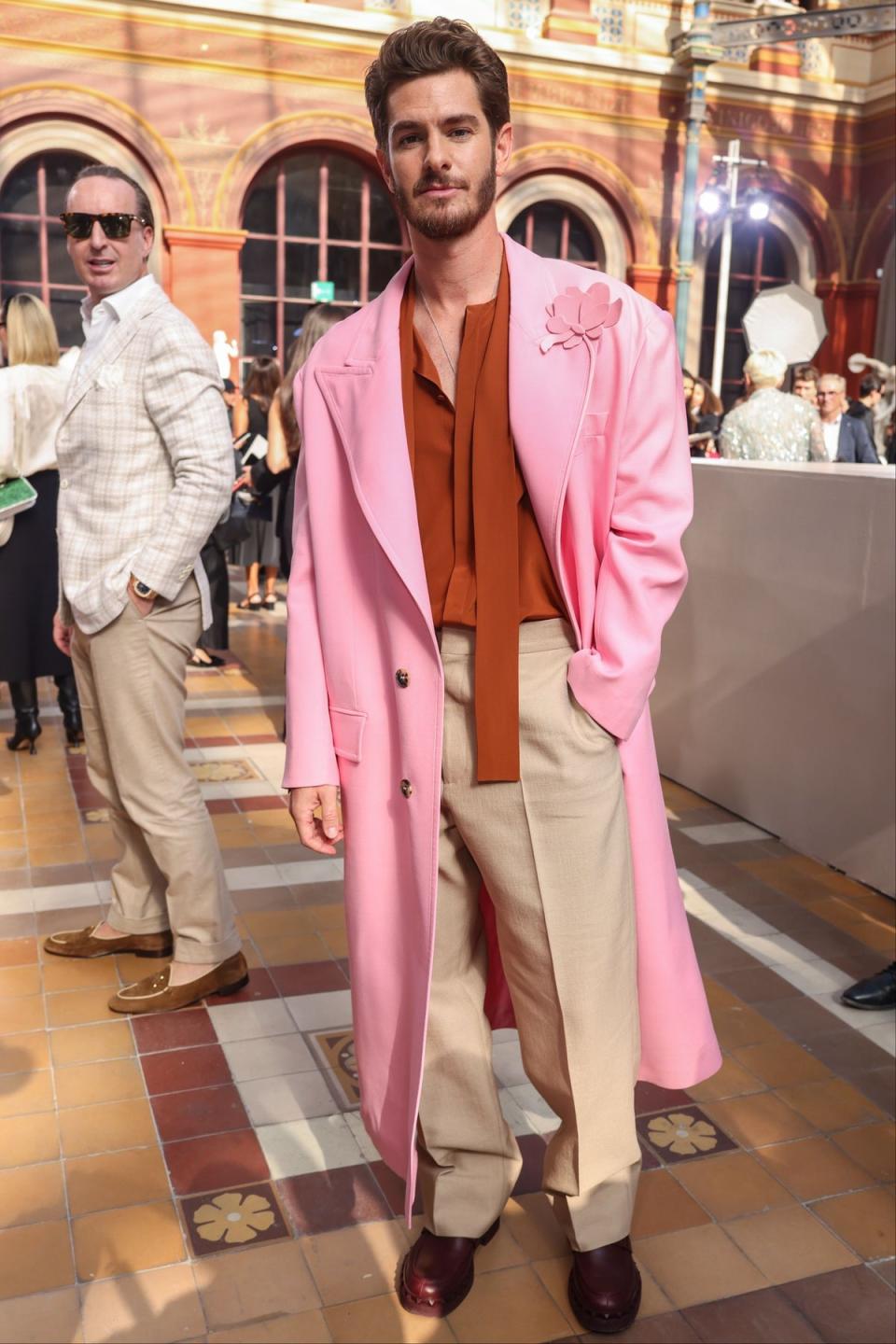 Andrew Garfield attends the Valentino Spring/Summer 2024 (Vianney Le Caer/Invision/AP)