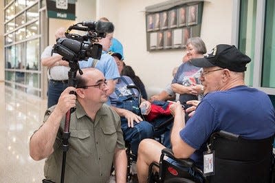 Two videographers from Ozarks Public Television accompanied the Aug. 23 Honor Flight of the Ozarks while filming a documentary set to air March 28.