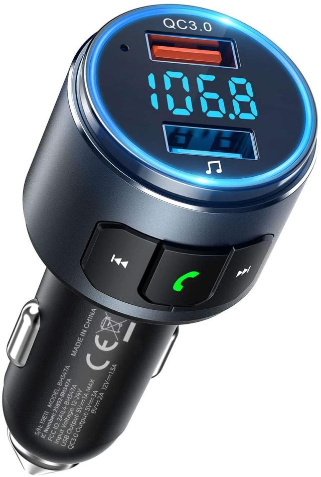 FM Transmitter KFZ Auto Radio Bluetooth 5.0 Adapter Dual USB