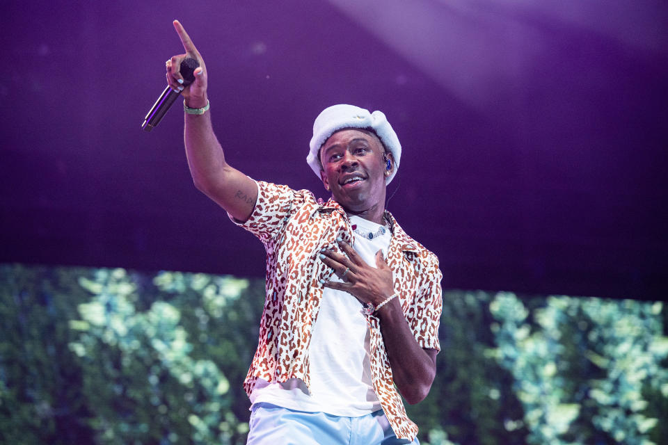 FILE - Tyler The Creator performs on day two of the Lollapalooza Music Festival on Friday, July 30, 2021, in Chicago. The rapper turns 32 on March 6. (Photo by Amy Harris/Invision/AP, File)