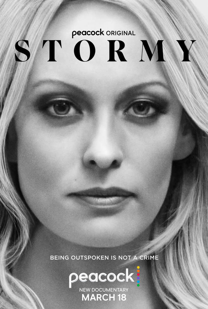 Stormy Daniels shares her story in the new doc, “Stormy.” Peacock