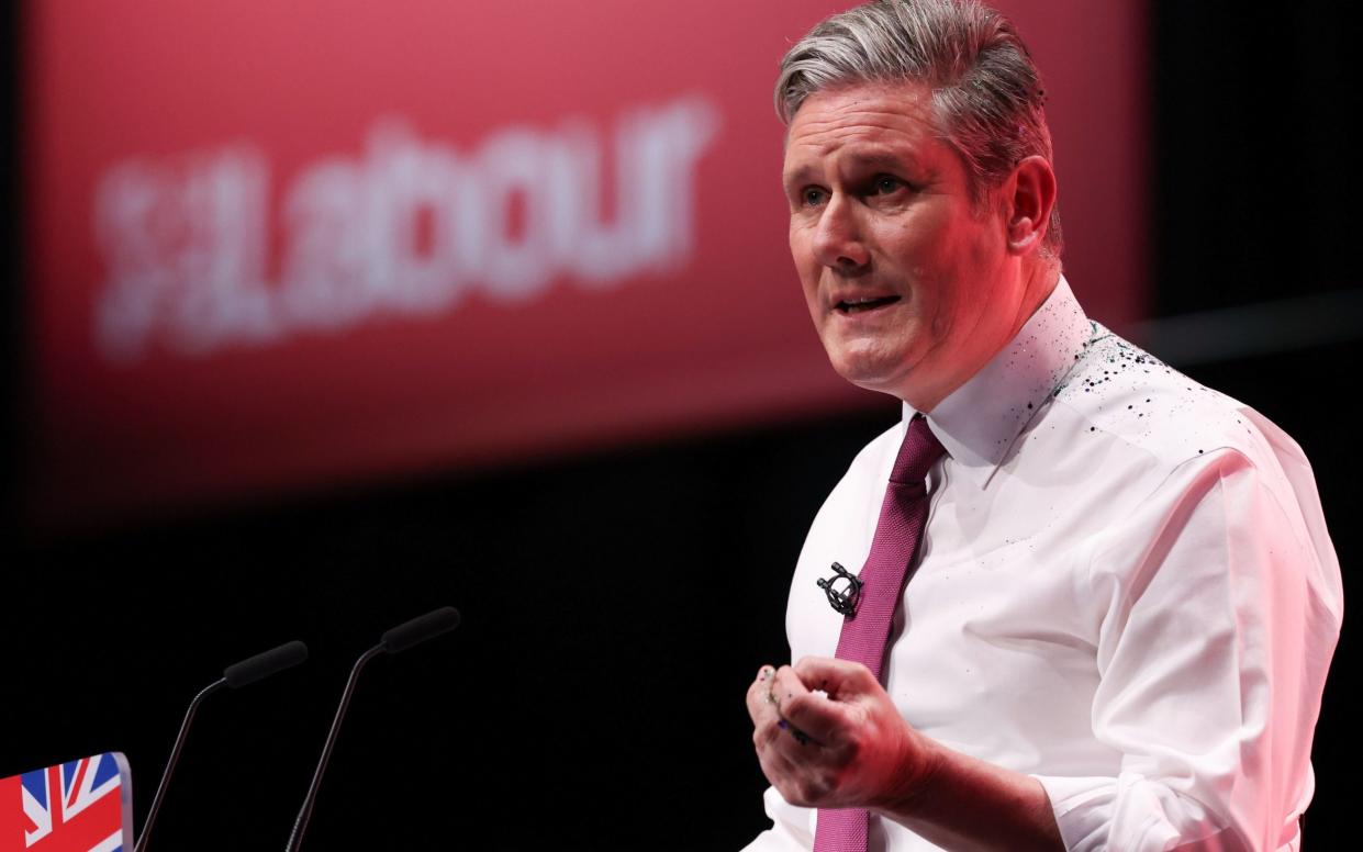 Keir Starmer delivers his conference speech