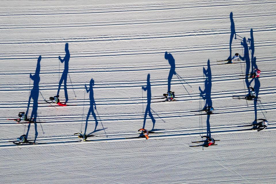 Competitors during the 44th Marxa Beret, a cross-country ski race. (David Ramos/Getty Images)