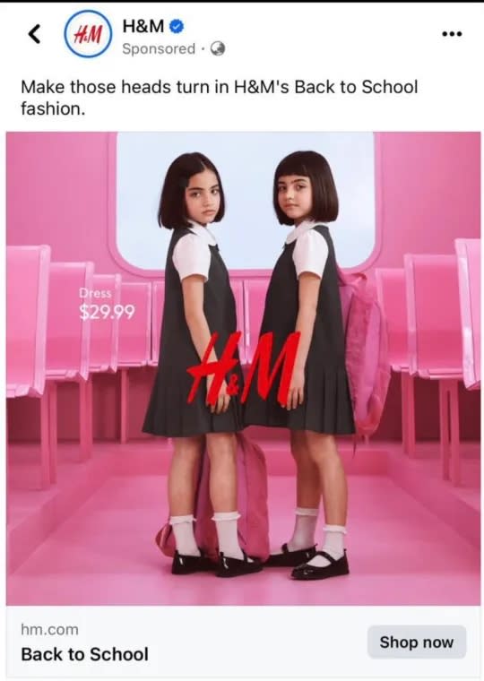 <strong>H&M在澳洲推出的新廣告引發爭議。（圖／翻攝自H&M）</strong>