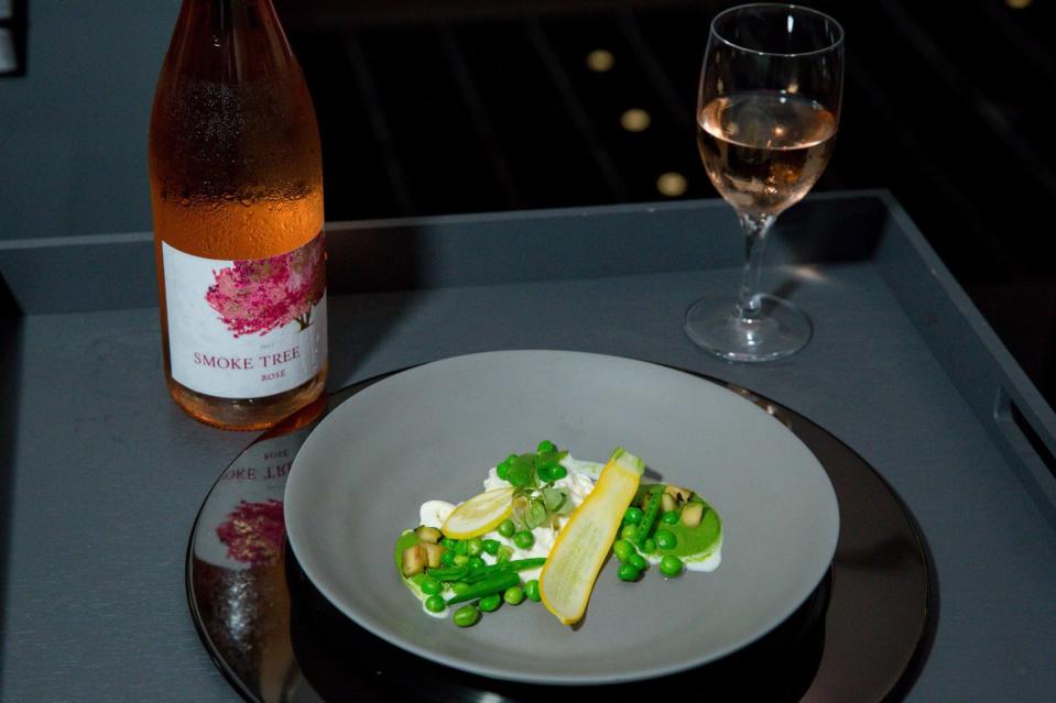 Cupps's Summer Squash and Stracciatella was combined with Smoke Tree Rosé 2017.