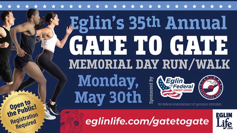 Eglin's annual Gate to Gate Memorial Day Run/Walk is one of the Northwest Florida holiday-associated events.