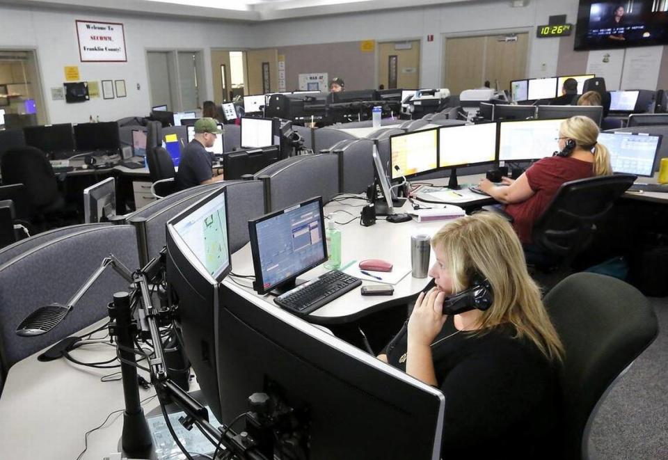 The Southeast Communications Center at Benton County Emergency Services in Richland takes 911 calls and coordinates communication with police and fire agencies.