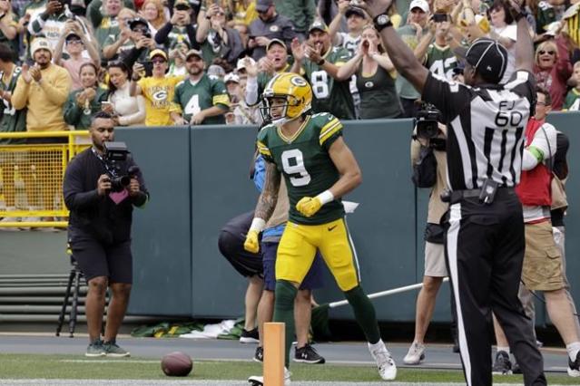 Packers WR Christian Watson out with hamstring injury vs. Bears