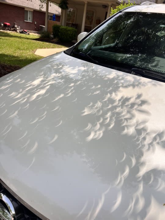 Watching the eclipse in Round Rock, Texas, on April 8. (Courtesy: Ashley St. Clair)