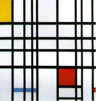 Composition with Yellow, Blue and Red