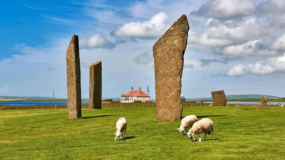 The Stones of Stenness, one of the oldest monuments in the British Isles, are located on Mainland, the largest island of Orkney. - Paul Williams/FunkyStock/Shutterstock