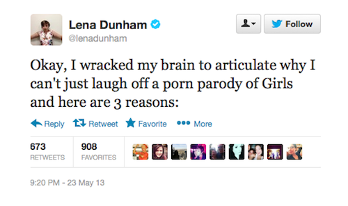 3 Reasons Lena Dunham Can't Laugh Off 'Girls' Porn Parody