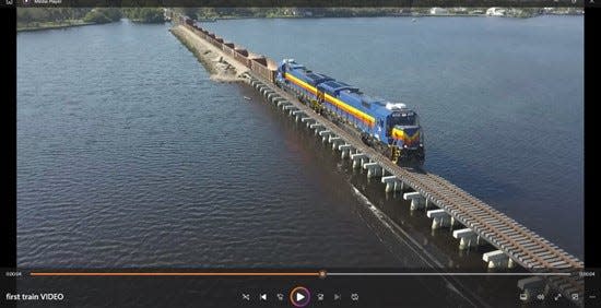 Seminole Gulf Railway (SGLR) successfully operated its first test train across the entire span of the Caloosahatchee River on Feb. 21. It was the first time a train crossed the river since Hurricane Ian destroyed the railroad bridges crossing the river in Fort Myers.